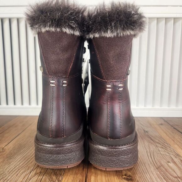 Merrell Tremblant Ezra Lace WP Ice+ Women Sz 7 Brown Leather Vibram Winter Boots - Picture 5 of 12